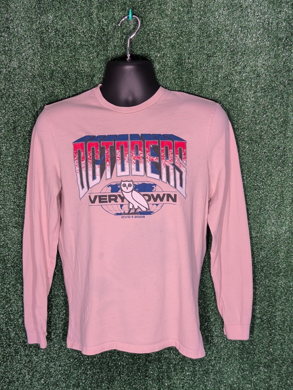 OVO Men's Long-Sleeve 2008 Graphic Shirt Size S